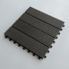 One box of 11 pieces, 300 * 300 * 22mm per piece Outdoor garden floor tiles Pool wood plastic DIY buckle splicing wpc