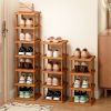 3/6/9-layer Expandable Folding Bamboo Storage Rack, Multi-layer Space-saving Storage Organizer, No Installation Required