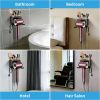 Hair Dryer Holder Wall Mounted, Metal Hair Dryer Holder for Bathroom, Blow Dryer Holder with Plug Cord Organizer